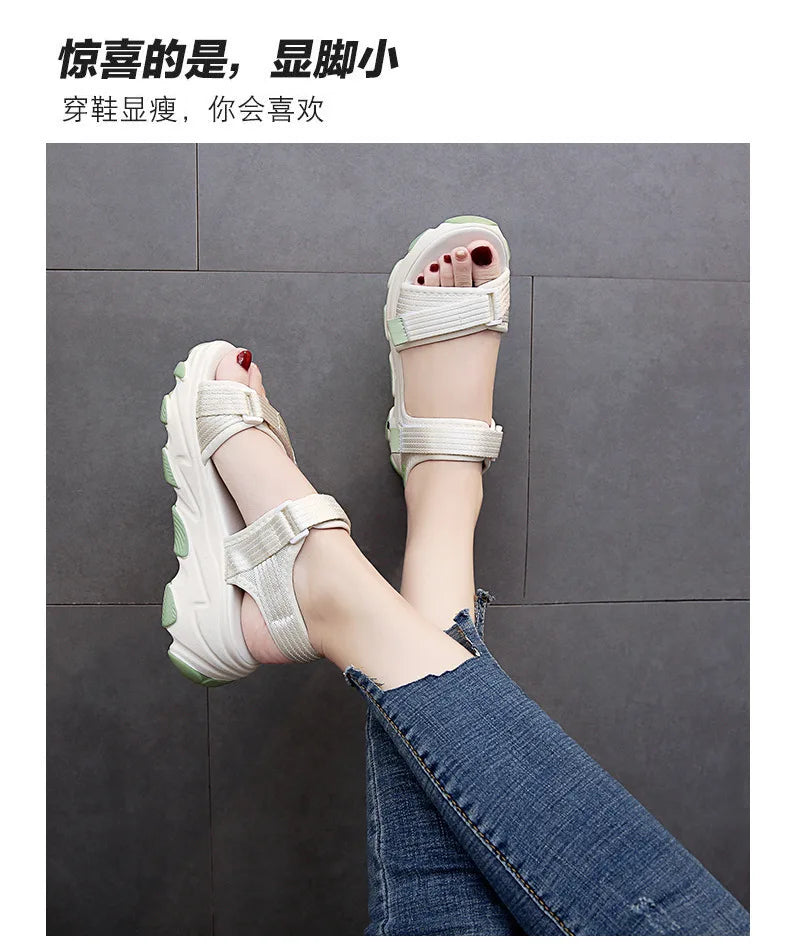 Sandals Women Shoes New Summer Sports Daddy Fashion Casual Non-Slip Platform non-slip Beach Shoes Sandalias