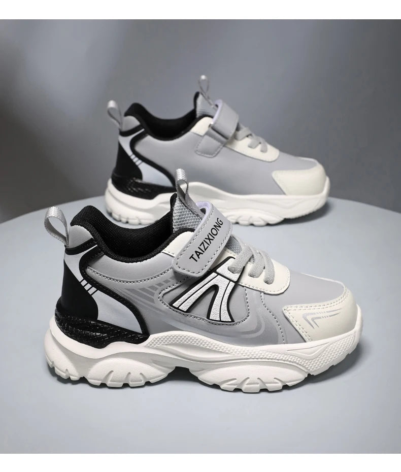 Kids Sneakers Casual Sports Shoes for Children 2025 New Design PU Leather Sneakers Boys Fashion Printed Running Shoes Trainers