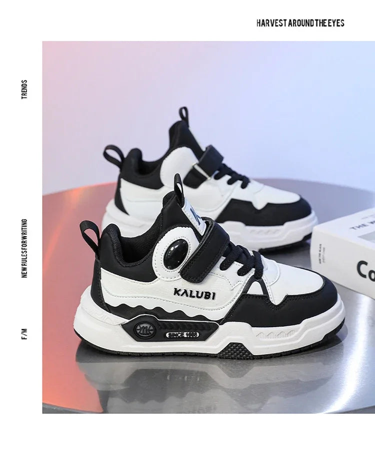 Fashion Children's Sneakers Kids Design White Non-slip Casual Shoes for Boys Girls Hook Breathable Trainers Toddler Outdoor Shoe