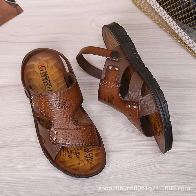 New Men's Summer Beach Sandals Open Toe Non Slip Mens Casual Sandals Comfortable and Breathable Water Shoes Beach Slippers