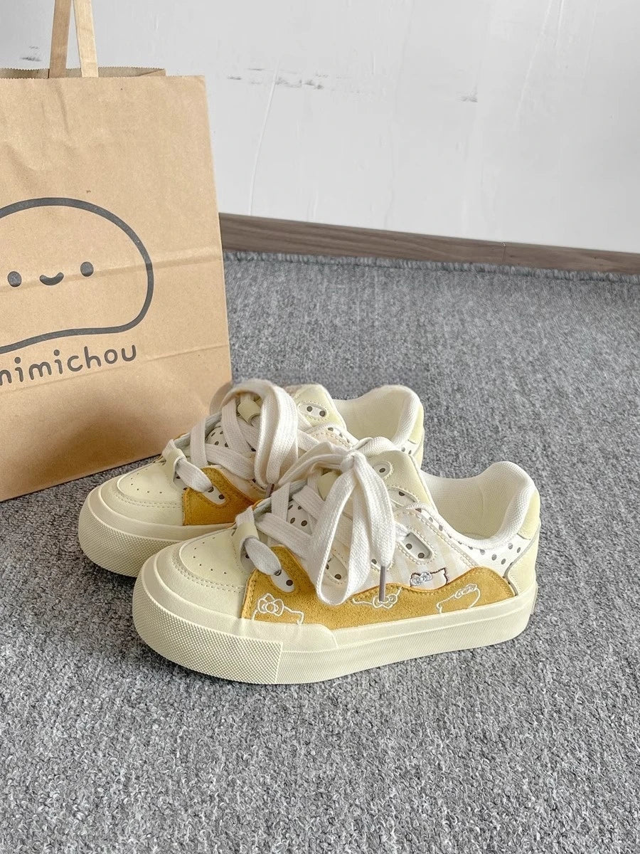 New Women's Casual Flat-soled Sports Shoes Cute Patterns Trainers Ladies Sneakers Breathable Star Women Sneakers