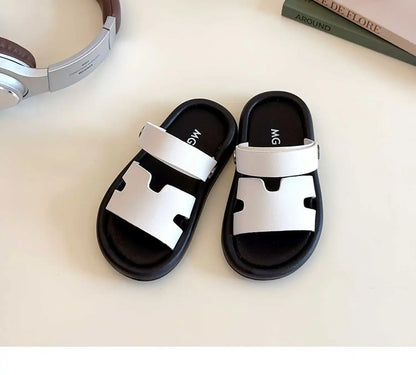 Summer New Children Sandals for Girls Boys Fashion Korean Style Soft Non-slip Versatile Chic Open-toe Casual Beach Shoes