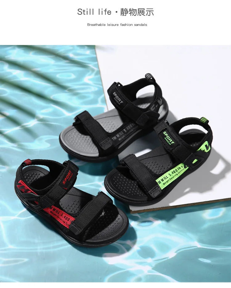 Summer Kids Sandals Breathable Boys Sandals Soft Comfortable Children's Shoes Outdoor Beach Girls Lightweight Slippers