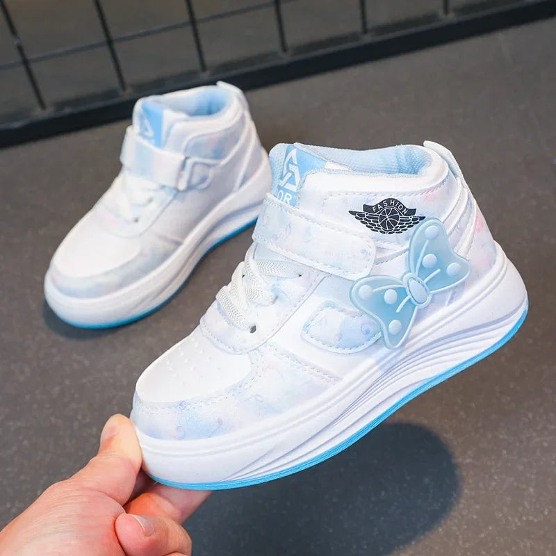Children's SneakersGirls Casual Shoes Student Shoes Anti-slip Teen Sport Pink Blue Shoes Size 26-37
