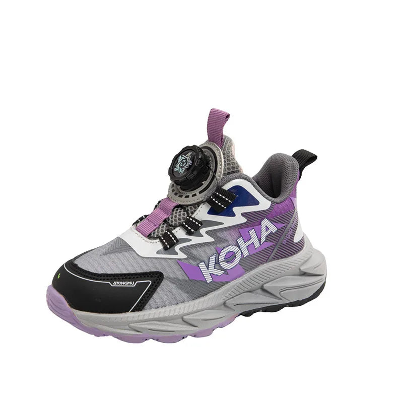 Boys Running Shoes with Rotating Buttons Breathable Comfortable Dad Sneakers Kids Sports Shoes for Autumn Season New Arrival