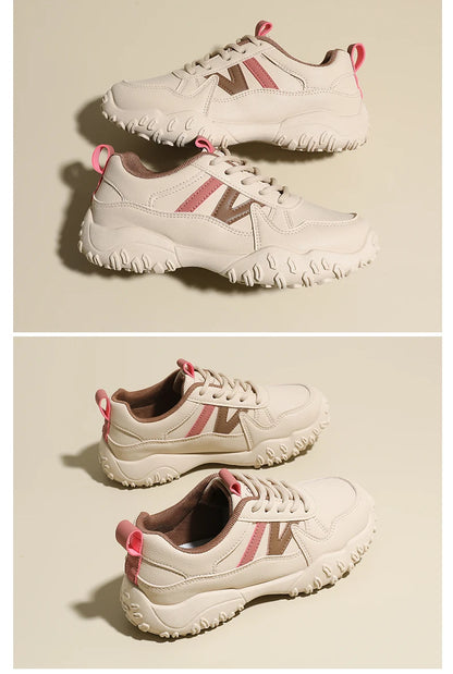 Low-top casual sneakers for women, versatile sports shoes, chunky dad shoes, slip-resistant and durable fashion shoes, KT299-1