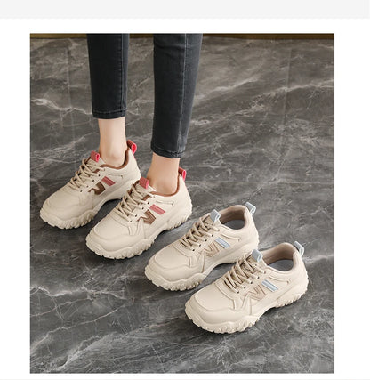 Low-top casual sneakers for women, versatile sports shoes, chunky dad shoes, slip-resistant and durable fashion shoes, KT299-1
