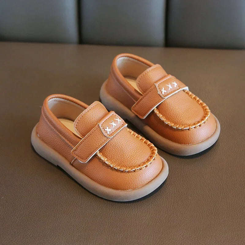 Boys Formal Leather Shoes for Children Kindergarten School Fashion Flats Kids Slip-on Loafers Classic Spring Autumn Korean Style