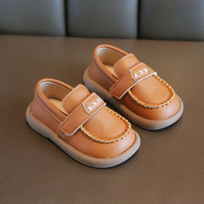 Boys Formal Leather Shoes for Children Kindergarten School Fashion Flats Kids Slip-on Loafers Classic Spring Autumn Korean Style