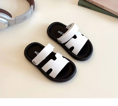 Summer New Children Sandals for Girls Boys Fashion Korean Style Soft Non-slip Versatile Chic Open-toe Casual Beach Shoes