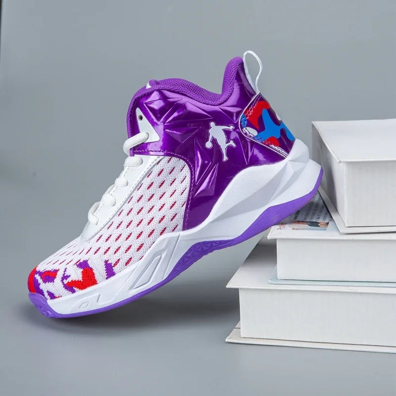 Boys Brand Basketball Shoes Kids Sneakers Thick Sole Non-slip Children Sports Shoes Child Boy Basket Trainer Shoes Girls