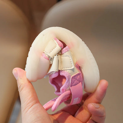 Children's Sandals 2-12 Years Old Cartoon Greenish Pink Soft Boys Girls Beach Shoes Casual Non-slip Kids Baby Sports Sandals