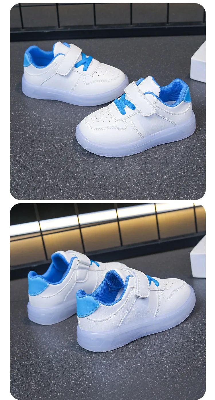 Zapatos Fashion Girls' Sneakers Spring New Kids Luminous Shoes Breath Boys Shoes Anti Slip Girls Casual Shoe Кроссовки