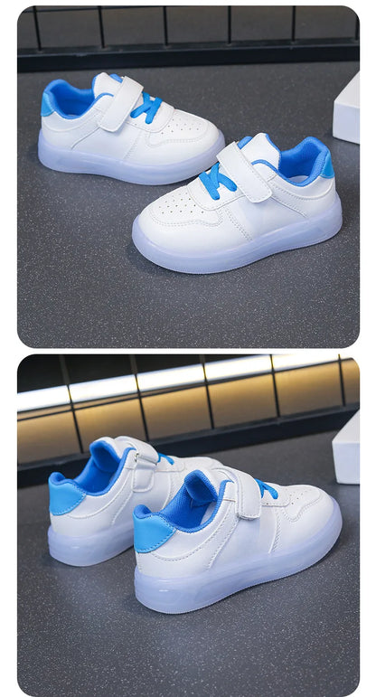Zapatos Fashion Girls' Sneakers Spring New Kids Luminous Shoes Breath Boys Shoes Anti Slip Girls Casual Shoe Кроссовки