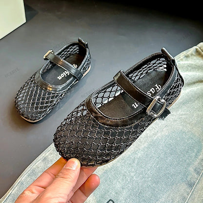 Baby Girls Summer Fashion Kids Soft Cute Grid Daily School Students Sandals Elegant Bow Casual Lightweight Flats Zapatos Mujer