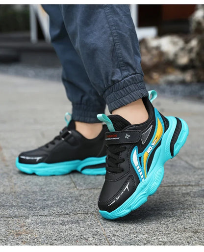 Boys' Kids Fashion Sneakers Lightweight Sports Running Shoes for Children Non-Slip Comfortable Outdoor Athletic Tennis Shoes