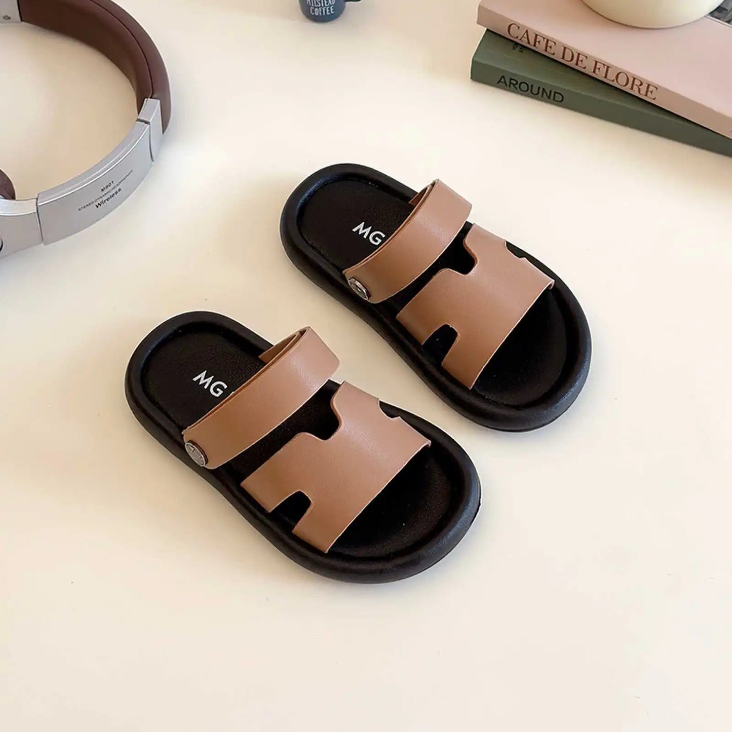 Summer New Children Sandals for Girls Boys Fashion Korean Style Soft Non-slip Versatile Chic Open-toe Casual Beach Shoes