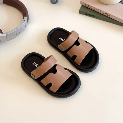 Summer New Children Sandals for Girls Boys Fashion Korean Style Soft Non-slip Versatile Chic Open-toe Casual Beach Shoes