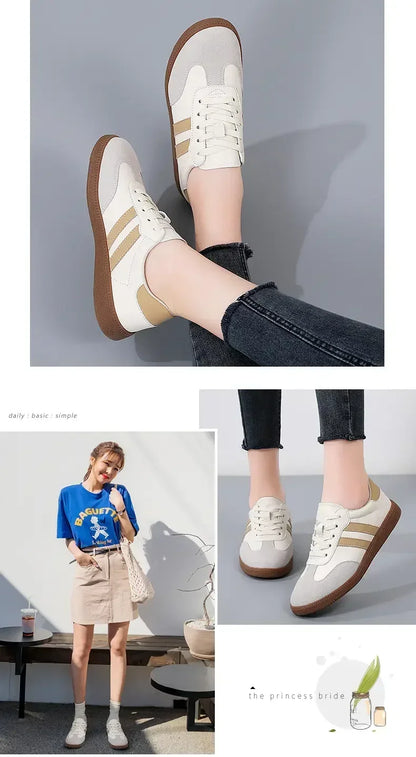 Women Sneakers Fashion Shoes Spring Trend Casual Flats Sneakers Female New Fashion Comfort White Vulcanized Platform Shoes 2024
