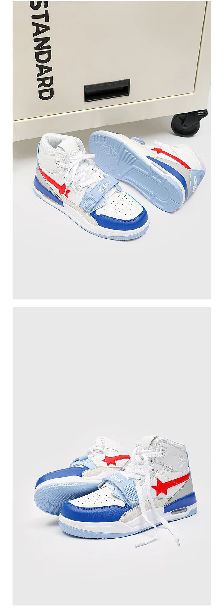 Mens Casual Sneakers High-tops Sneakers Trendy Boys Basketball Sports Tennis Shoes Outdoor Off-road Shoes Couple Sneakers