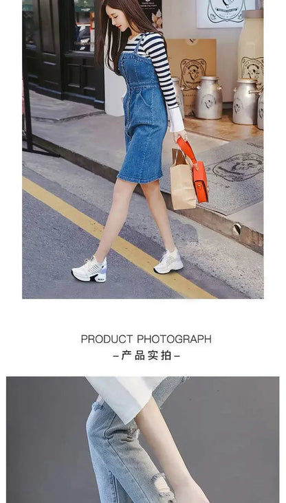 2025 Women's Sneakers Spring Sequined Casual Shoes Woman Platform Heels Wedges Height Increasing Knitted Ladies Vulcanized Shoes
