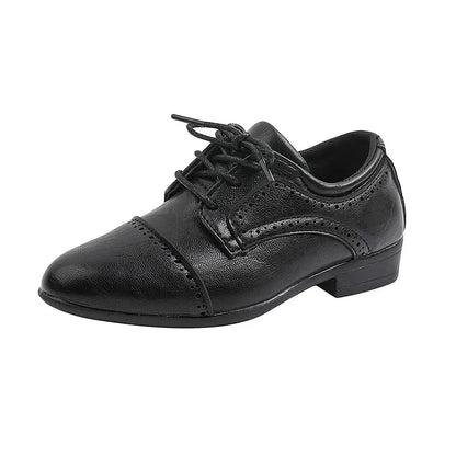 Boys School Leather Shoes New Performance Kids Black Loafers Fashion Children Formal Uniform Low-heels Shoes Causal Versatile