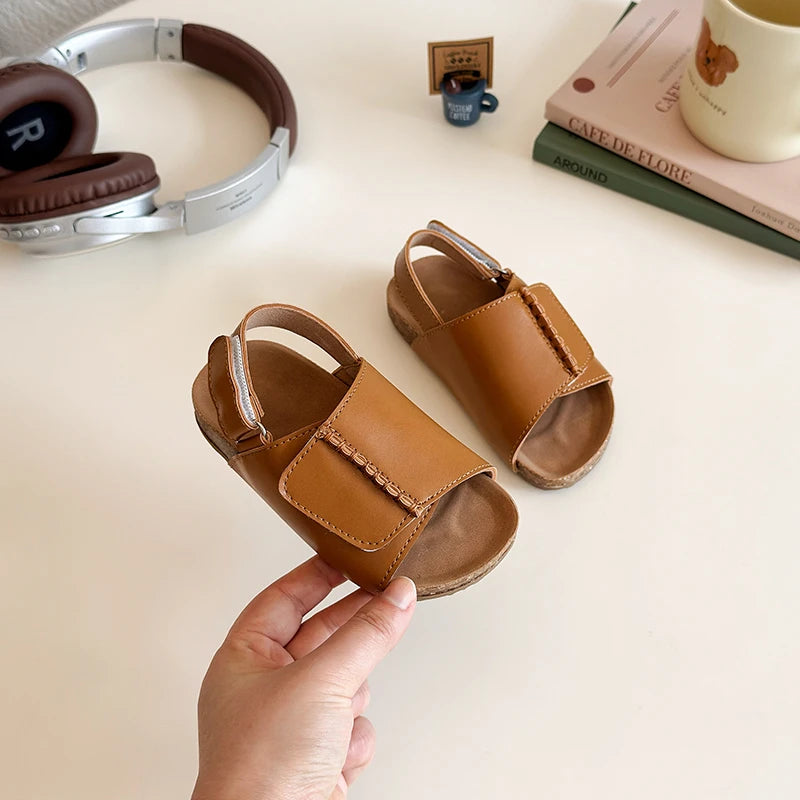 2025 Summer New Children Sandals for Boys Fashion Korean Style Soft Bottom Anti-slippery Versatile Open-toe Casual Beach Shoes