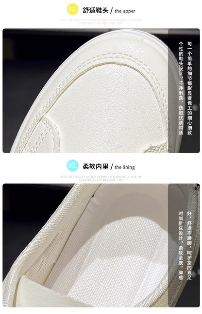 Women's Fashion White Sneakers 2025 New Spring and Autumn Flat Casual Shoes ins Breathable Thin Summer Sneakers