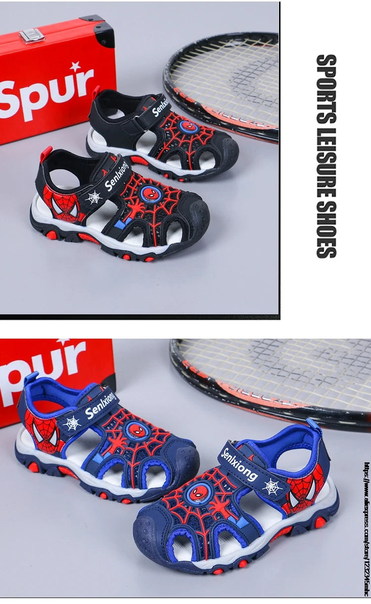 Superhero Summer Boys Sandals Kids Aqua Sport Sandals Soft Non-slip Toddler Infant Shoes Children Outdoor Beach Water Shoes