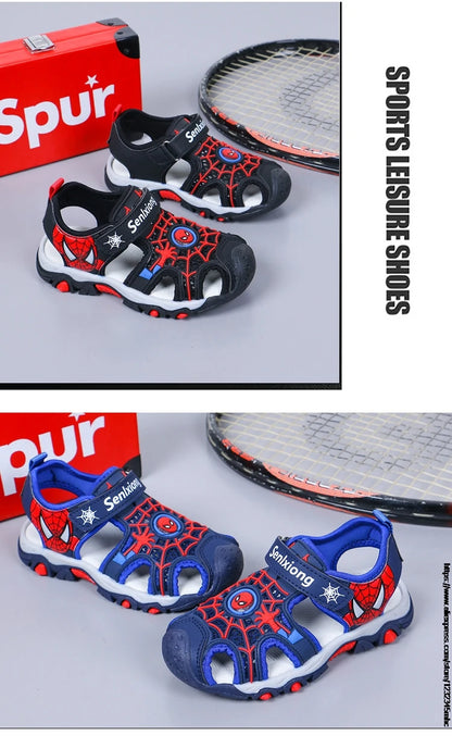 Superhero Summer Boys Sandals Kids Aqua Sport Sandals Soft Non-slip Toddler Infant Shoes Children Outdoor Beach Water Shoes
