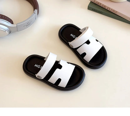 Summer New Children Sandals for Girls Boys Fashion Korean Style Soft Non-slip Versatile Chic Open-toe Casual Beach Shoes