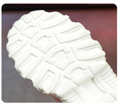 Fashion Children Shoes Girls Sneaker Black Pink PU Leather Platform Casual Sneaker School Tennis Sports Shoes for Girls