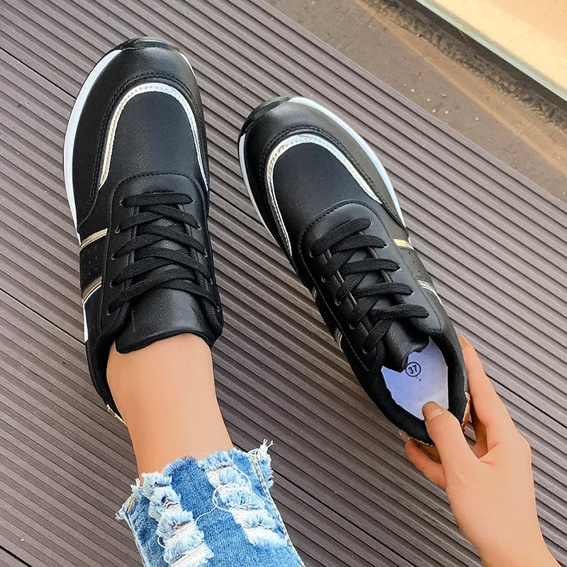 Women's White Wedge Sneakers Non Slip Comfortable Sports Shoes for Women Casual Outdoor Vulcanized Shoes Woman Walking Trainers