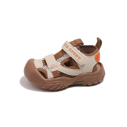 New Children's Sandals Soft Bottom Head Protection Boys and Girls Baby Walking Shoes Korean Style
