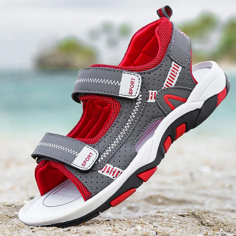 Kids Sport Sandals for Boys Breathable Outdoor Soft Sole Beach Shoes Summer Children's Casual Walking Sandals Anti-Slip
