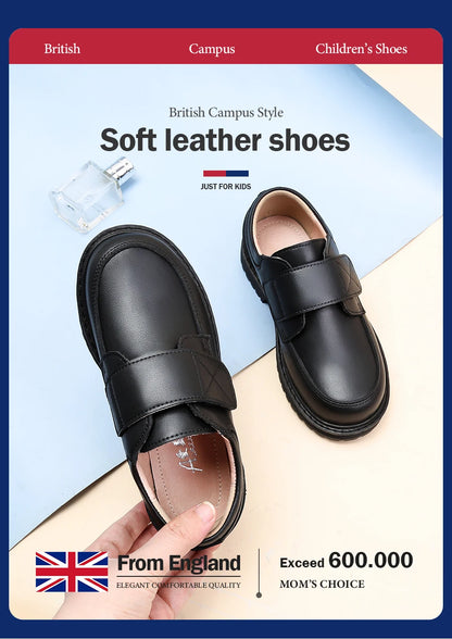 Student Shoes Season Shoes for Boys Black Shoe Children Boy 2025 Spring and Autumn The New British Style Performance Formal Wear