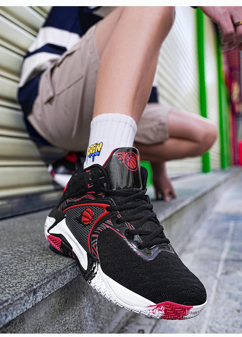 New Men's Basketball Shoes Cushion Anti Slip Sports Shoes Fitness Training Shoes Male Basketball Boots Tenis Sneakers Size 39-48