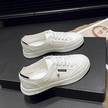 Women's Fashion White Sneakers 2025 New Spring and Autumn Flat Casual Shoes ins Breathable Thin Summer Sneakers