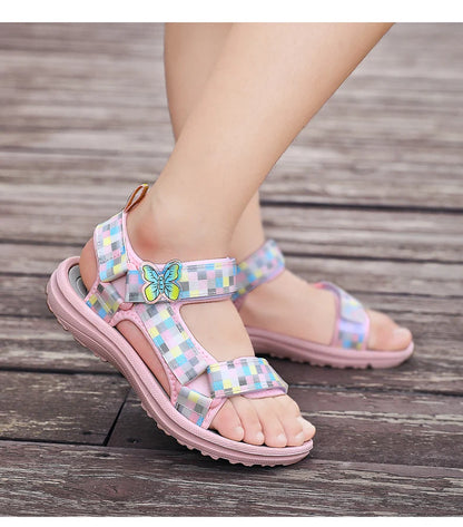 Summer Children Fashion Sandals Baby Girls Toddler Soft Non-slip Princess Shoes Baby Cute Candy Breathable Comfortable Sandals