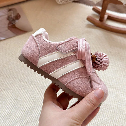 Girls Casual Sneakers Autumn New Toddler Flat Shoes Flower Children Retro Classic Fashion Non-slip Kids Running Sport Shoes