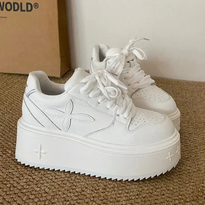 Women's Sneakers Spring Autumn Fashionable Casual Thick Soled Shoes Comfortable Height-increasing Platform Soles for Women