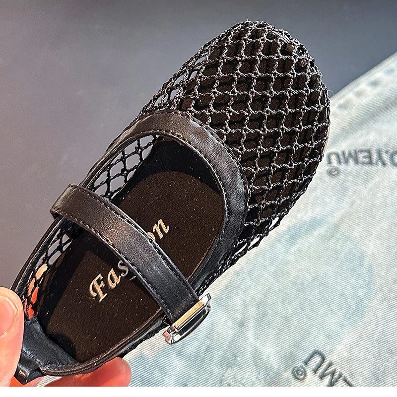 Baby Girls Summer Fashion Kids Soft Cute Grid Daily School Students Sandals Elegant Bow Casual Lightweight Flats Zapatos Mujer