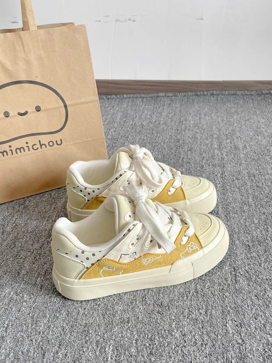 New Women's Casual Flat-soled Sports Shoes Cute Patterns Trainers Ladies Sneakers Breathable Star Women Sneakers