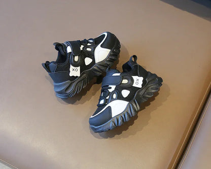 2025 New Spring Autumn Boys White Shoes Girls Breathable Mesh Casual Soft Sole Sneakers Kids Running Shoes Children Sports Shoes