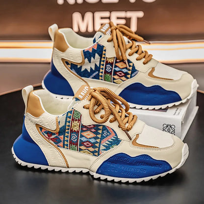 New Men's Sneakers Fashion Skateboard Shoes Outdoor Casual Running Shoes for Men Lace-up Platform Tenis Shoes Zapatillas Hombre