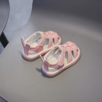 Baby Genuine Leather Sandals Boys & Girl's Summer Shoes Infant Toddler Shoes Non-slip Soft-soled Kids Children Casual Beach Sandals