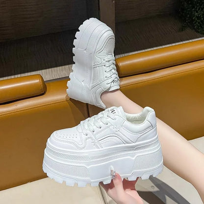 Women Sneakers Height Increasing Platform White Shoes for Women New Casual Shoes with Soft Sole Board Shoe Zapatos De Mujer