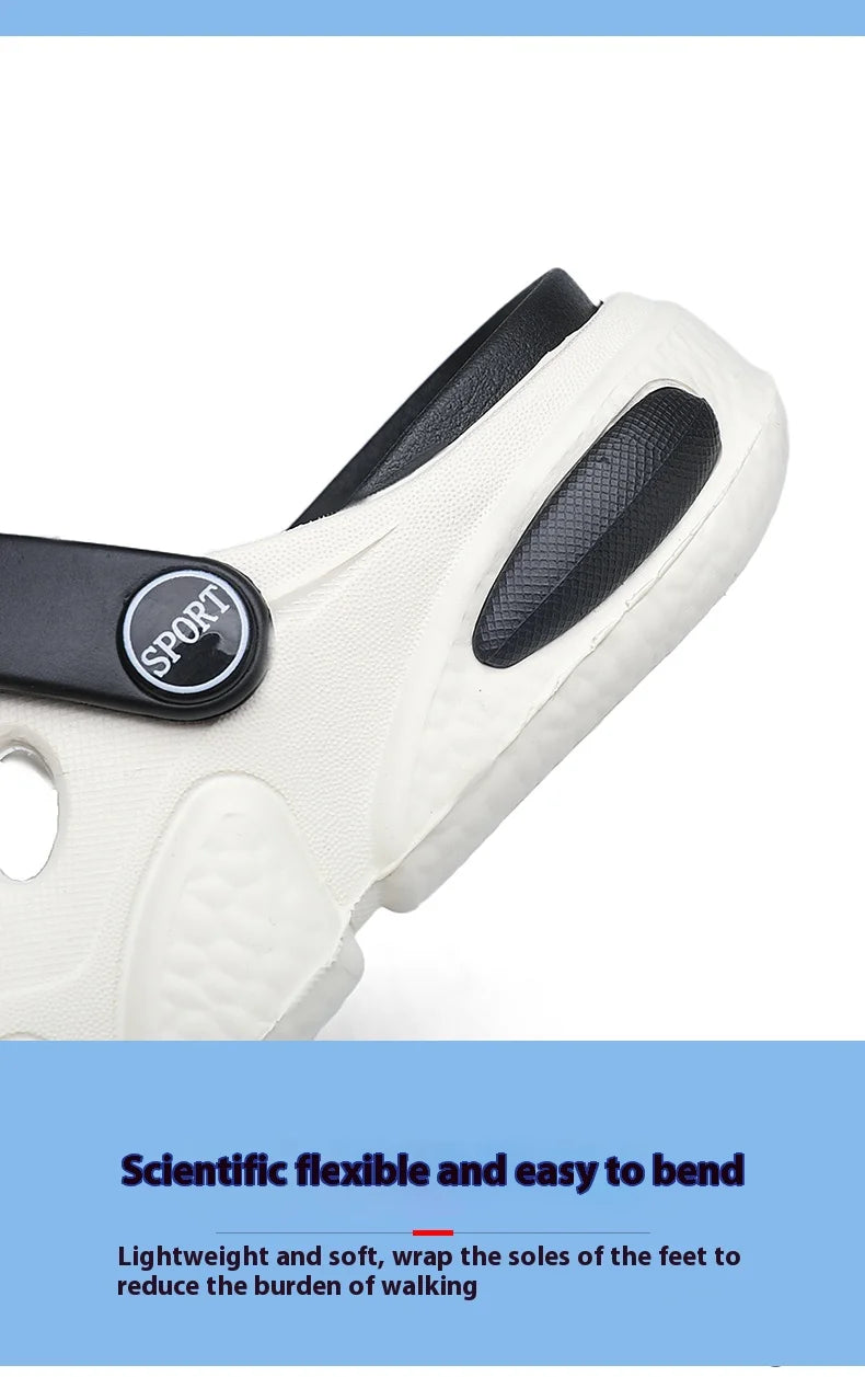 Soft-soled slippers Boys 2025 summer new two-wear children's flip-flops sandals girls breathable non-slip beach shoes