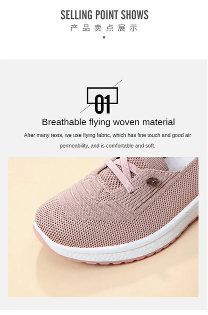 Women's Shoes 2025 Casual Sneakers Breathable Mesh Chunky Sole Affordable Free Shipping