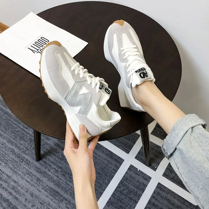 Women's Sneakers Hot-selling Fashionable Breathable Lace Comfortable Women's Shoes Casual Thick Sole Brand Running Sports Shoes